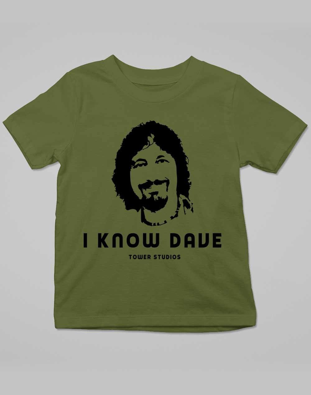 Tower Studios I Know Dave Kids T-Shirt 3-4 years / Army - Off World Tees