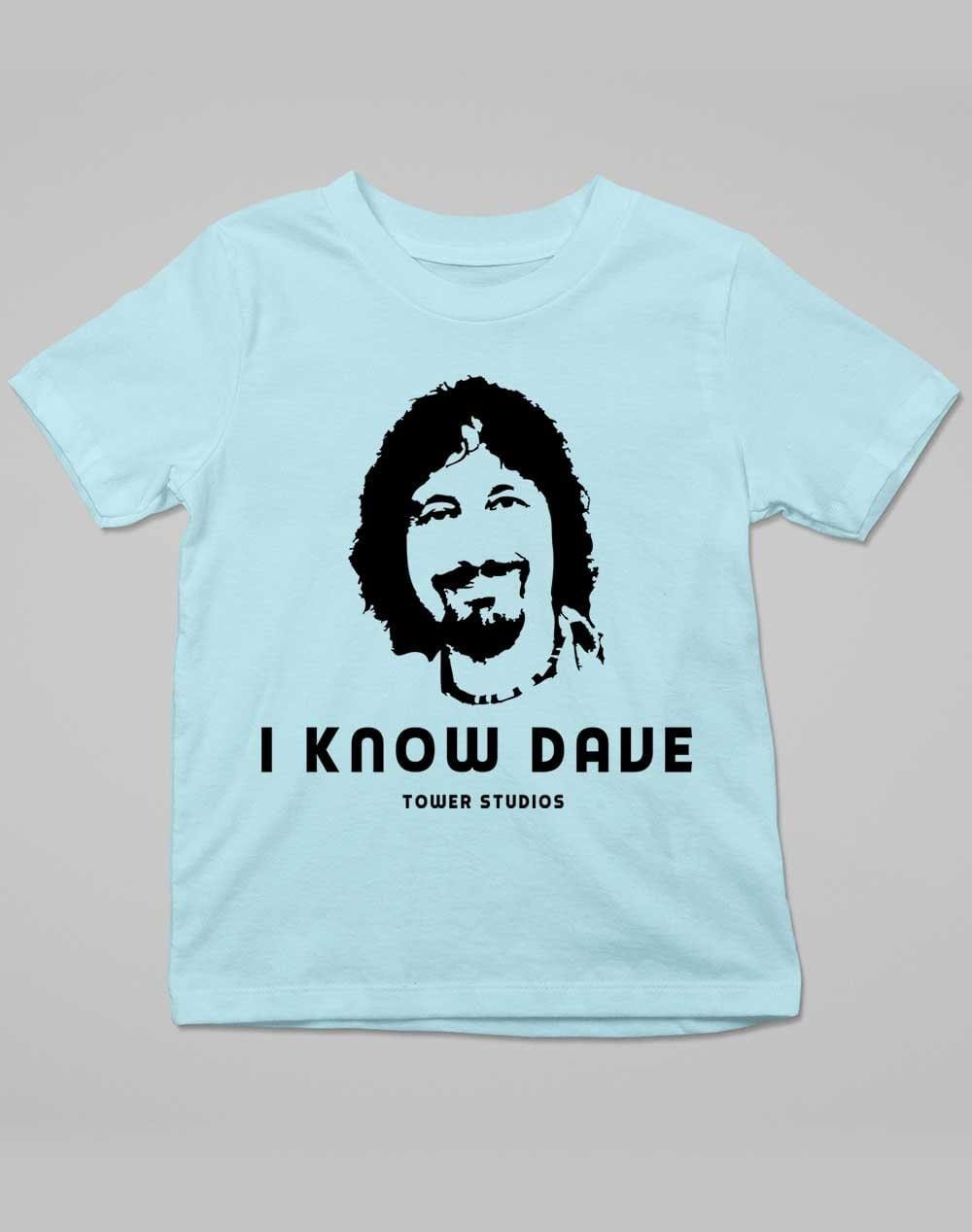 Tower Studios I Know Dave Kids T-Shirt 3-4 years / Sky Blue - Off World Tees