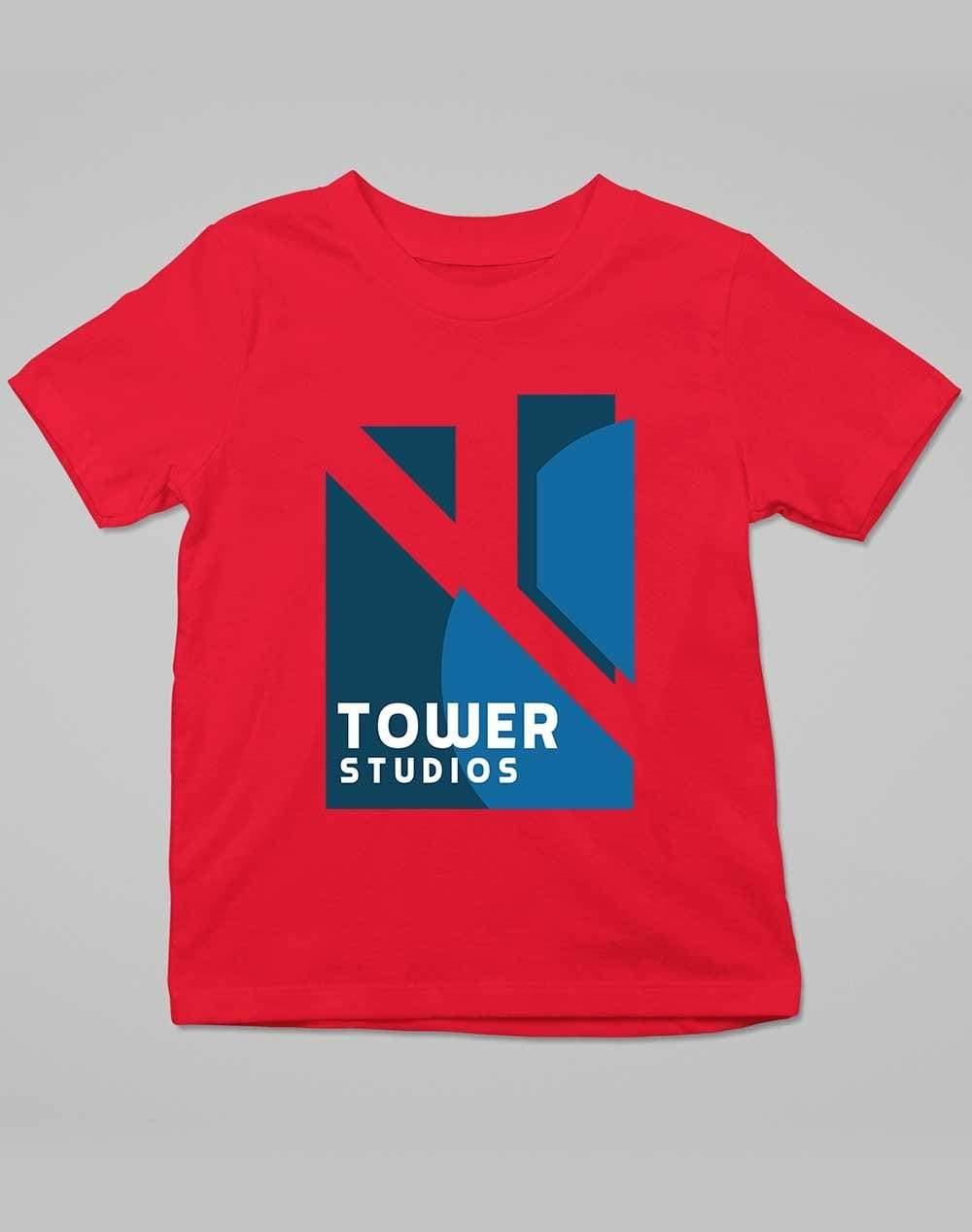 Tower Studios Logo Kids T-Shirt 3-4 years / Red - Off World Tees