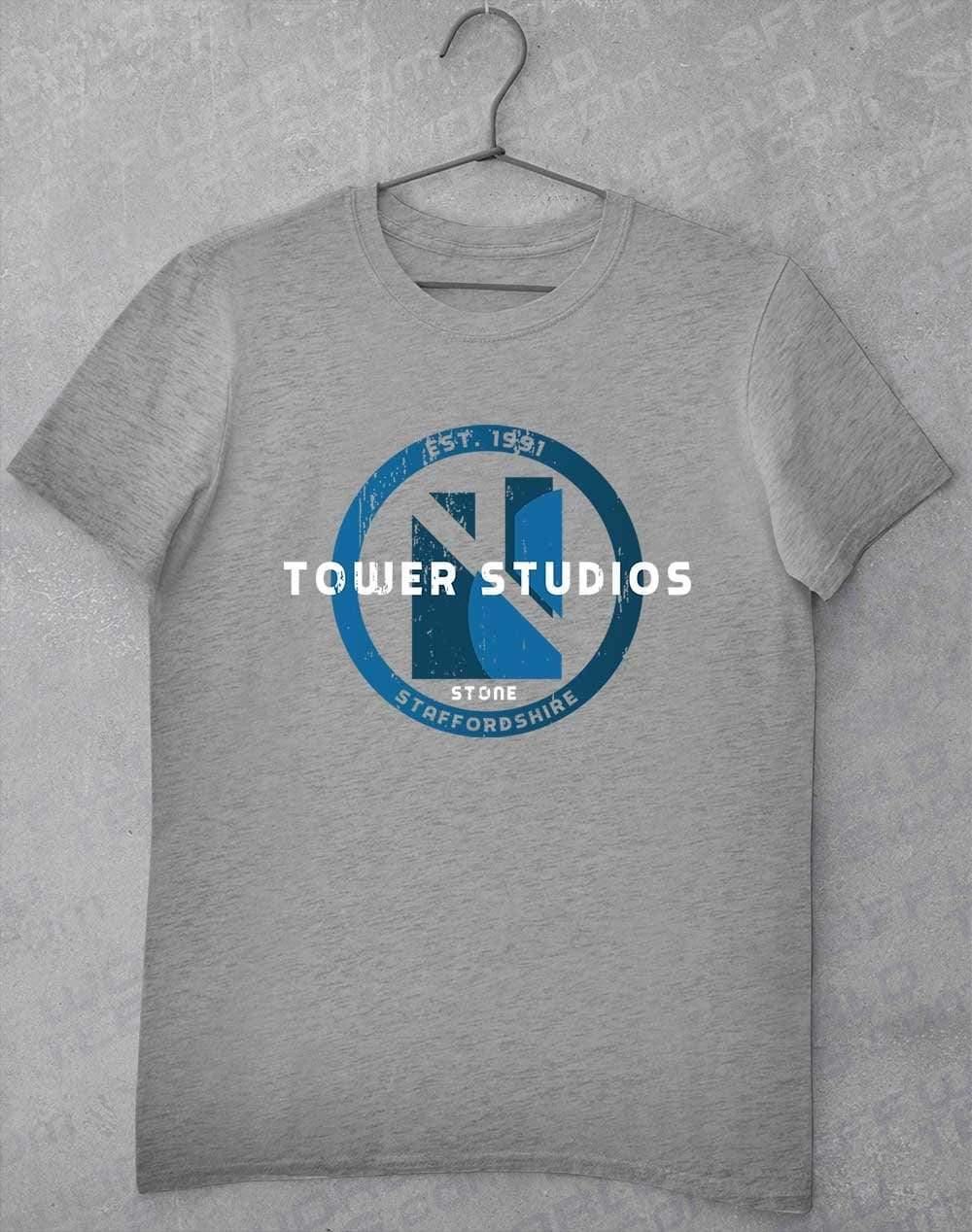 Tower Studios Grunge Circle T-Shirt S / Heather Grey - Off World Tees