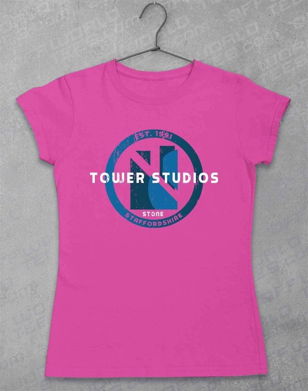 Tower Studios Grunge Circle Womens T-Shirt 8-10 / Azalea - Off World Tees