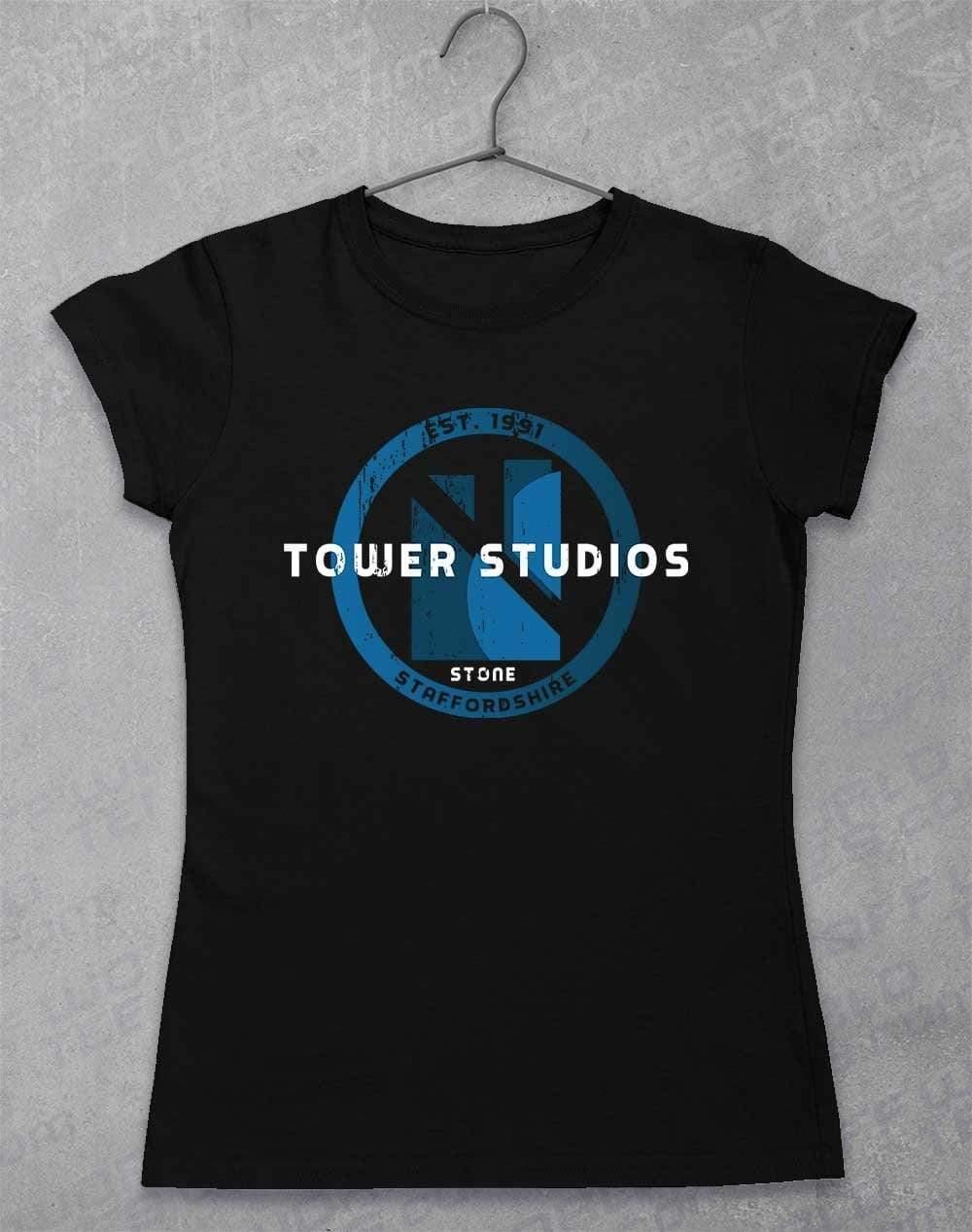 Tower Studios Grunge Circle Womens T-Shirt 8-10 / Black - Off World Tees