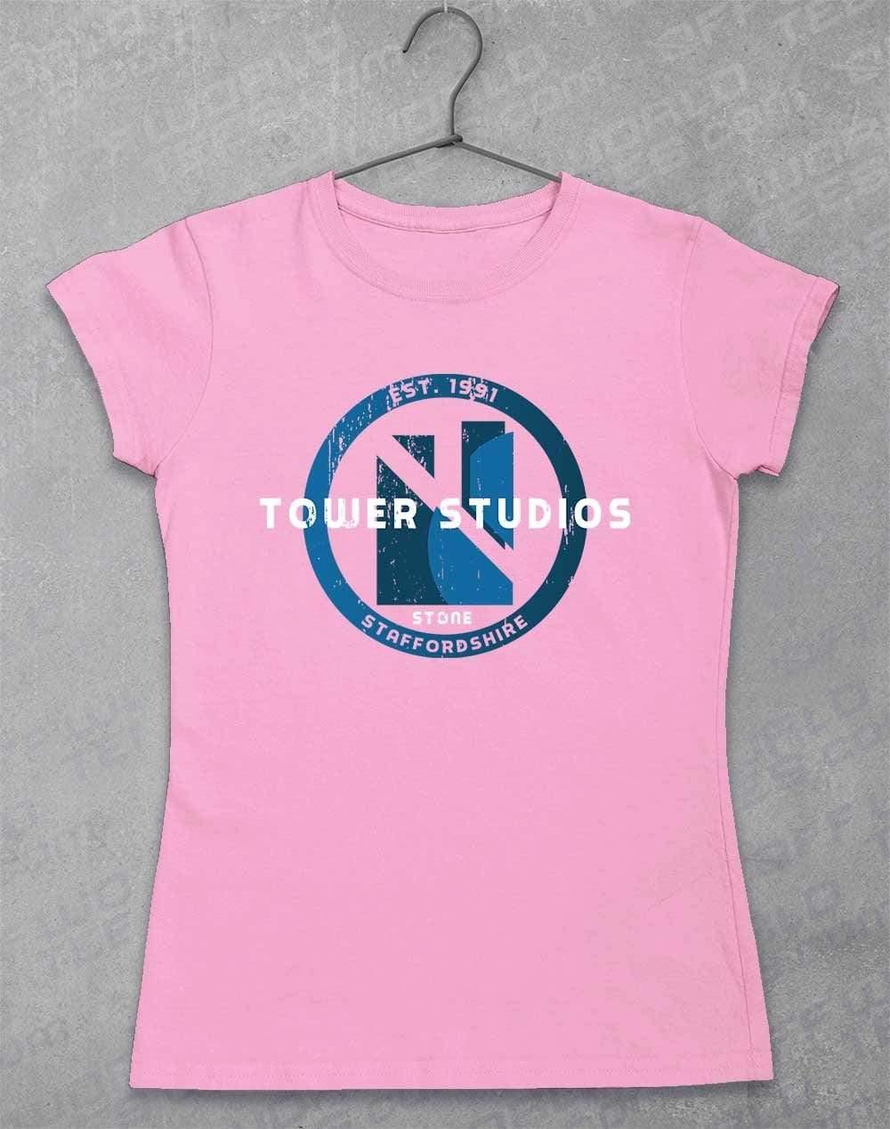 Tower Studios Grunge Circle Womens T-Shirt 8-10 / Light Pink - Off World Tees