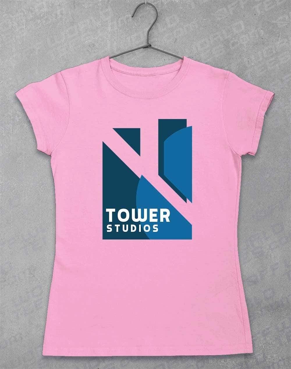 Tower Studios Logo Womens T-Shirt 8-10 / Light Pink - Off World Tees