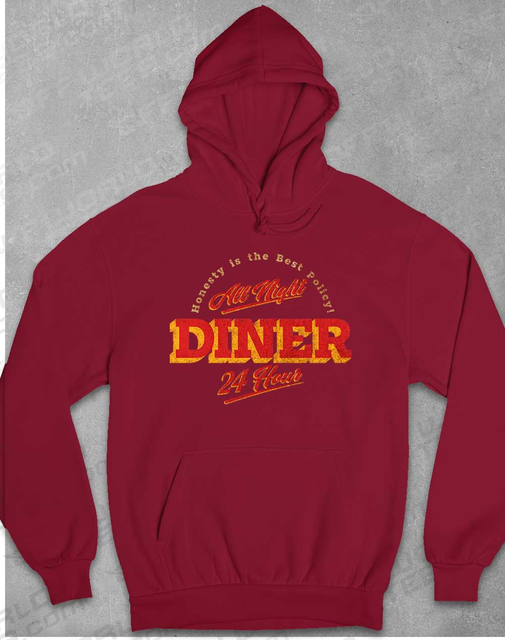 Burgundy - 24 Hour Diner Hoodie