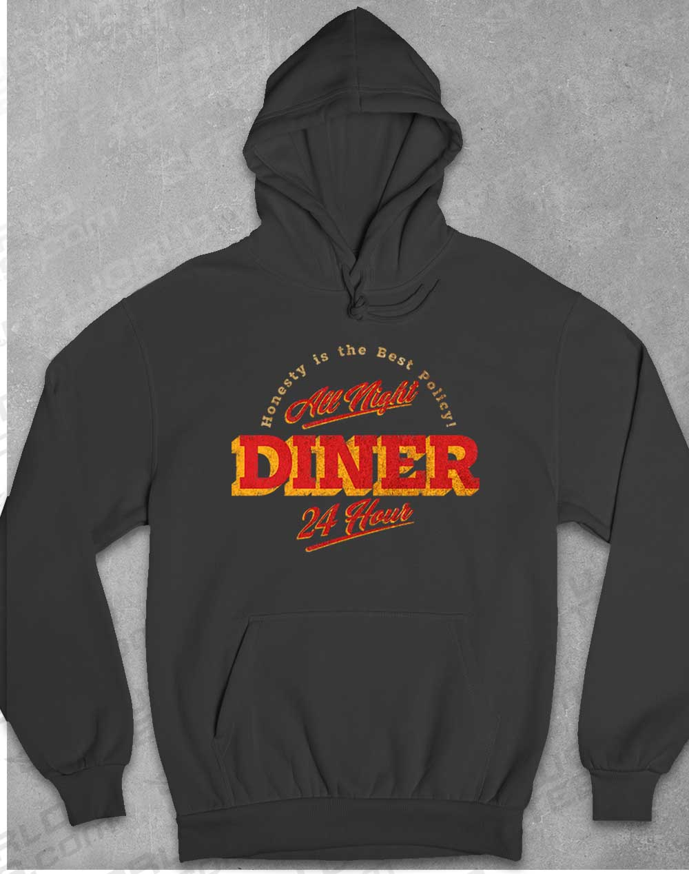 Charcoal - 24 Hour Diner Hoodie