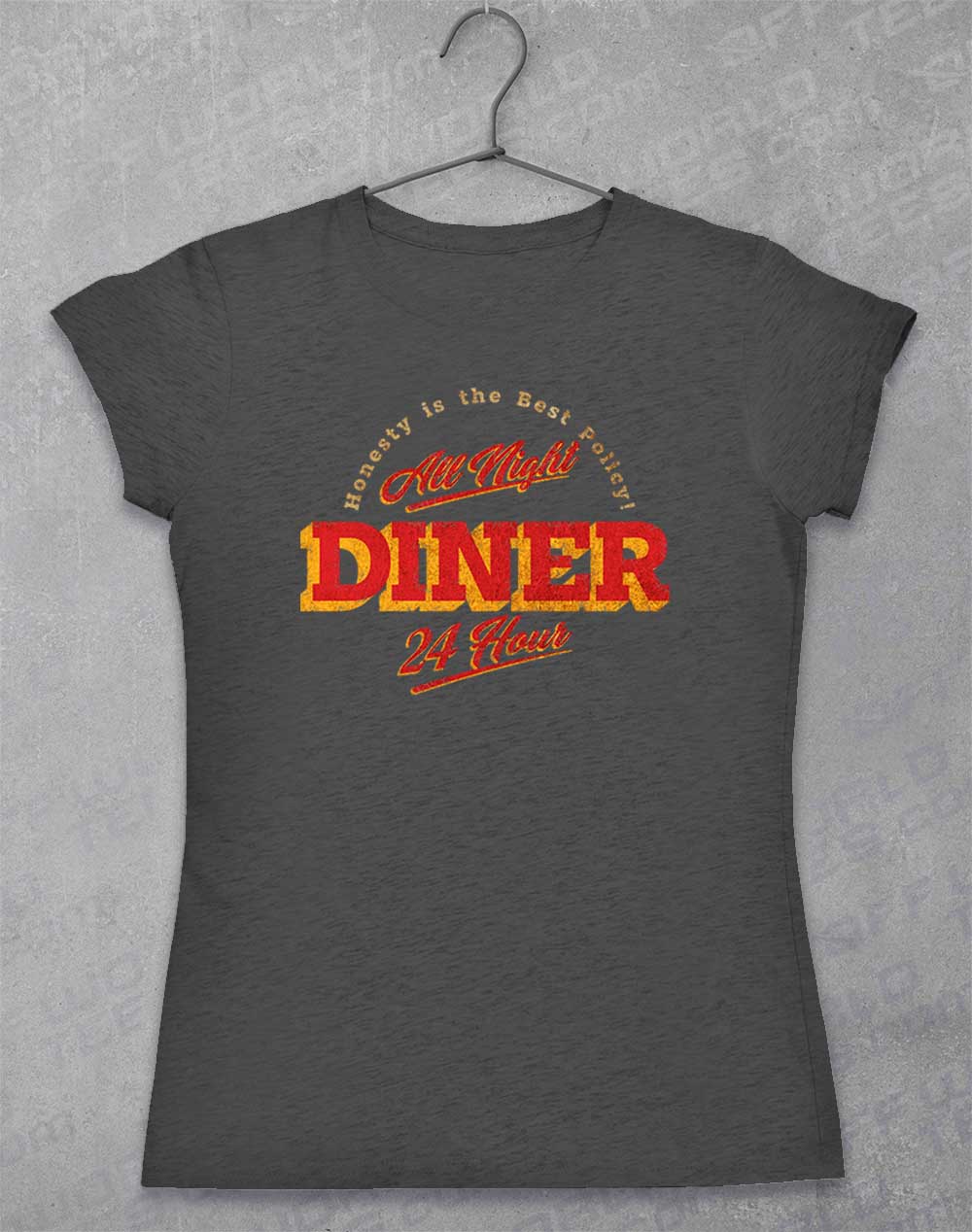 Dark Heather - 24 Hour Diner Women's T-Shirt