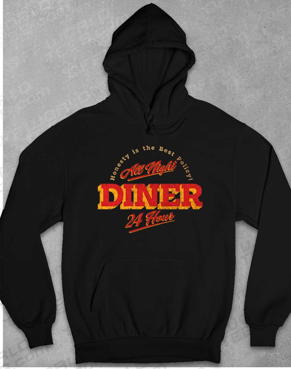 Jet Black - 24 Hour Diner Hoodie