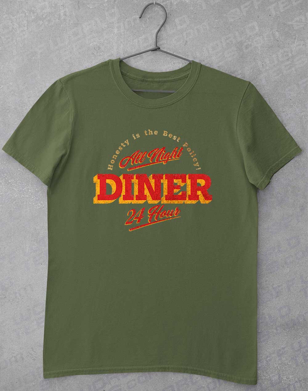 Military Green - 24 Hour Diner T-Shirt