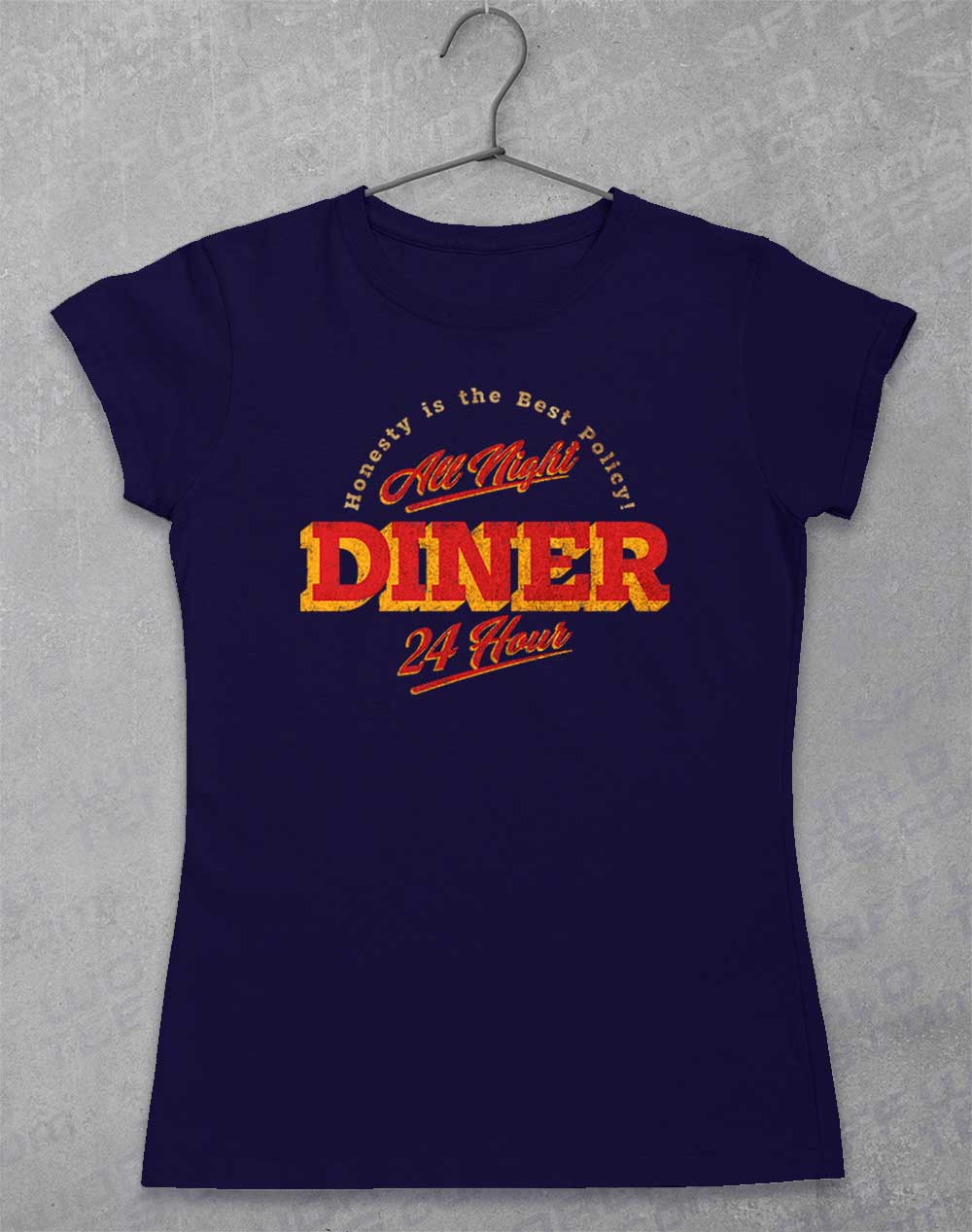 Navy - 24 Hour Diner Women's T-Shirt