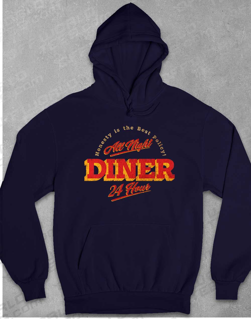 Oxford Navy - 24 Hour Diner Hoodie