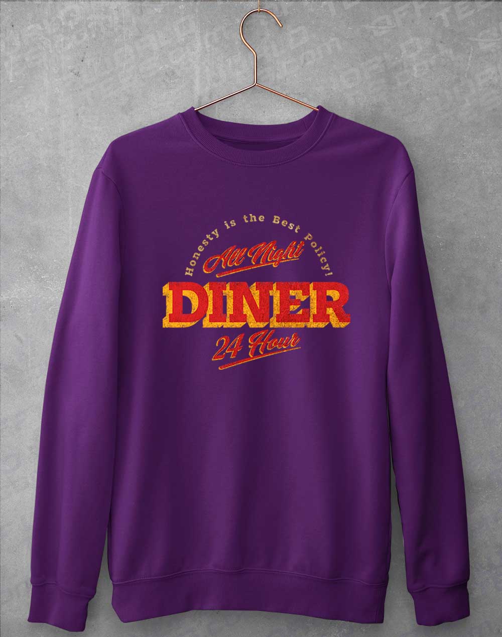 Purple - 24 Hour Diner Sweatshirt