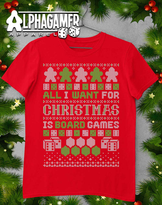 All I Want for Xmas is Board Games T-Shirt