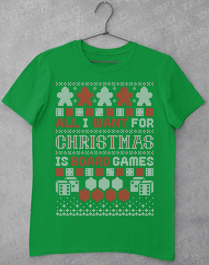 Irish Green - All I Want for Xmas is Board Games T-Shirt