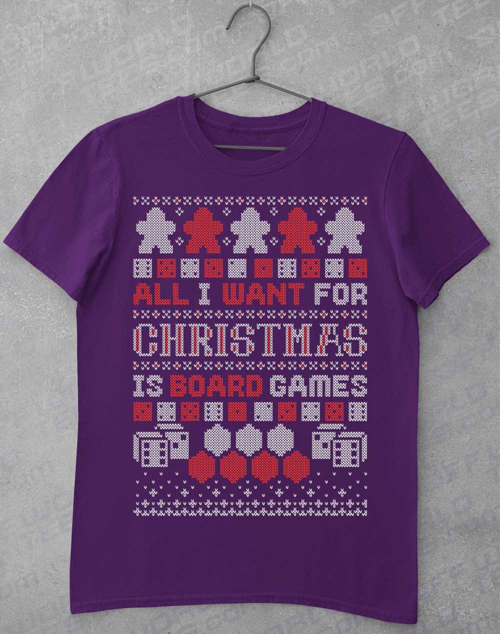 Purple - All I Want for Xmas is Board Games T-Shirt