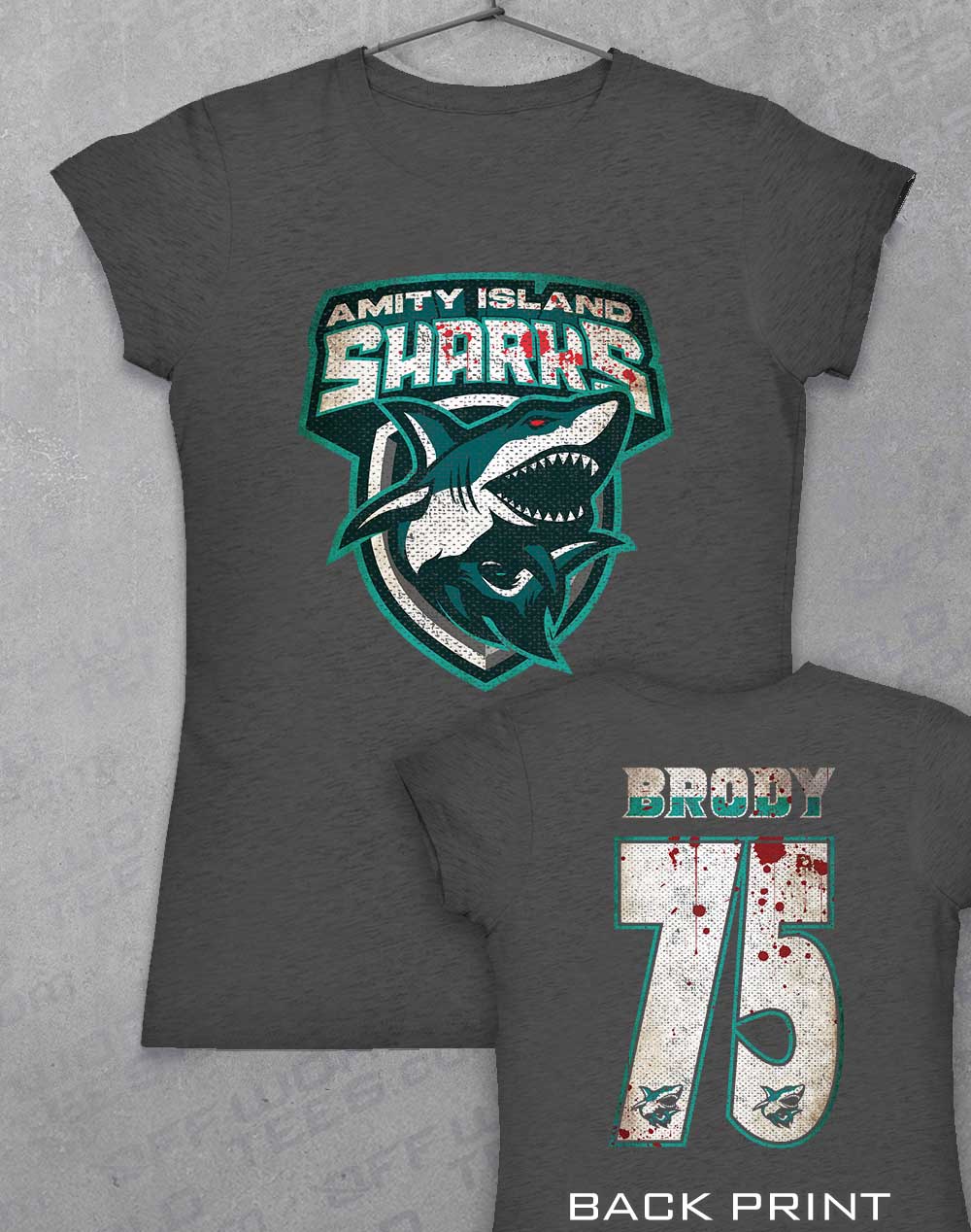 Dark Heather - Amity Island Sharks Women's T-Shirt