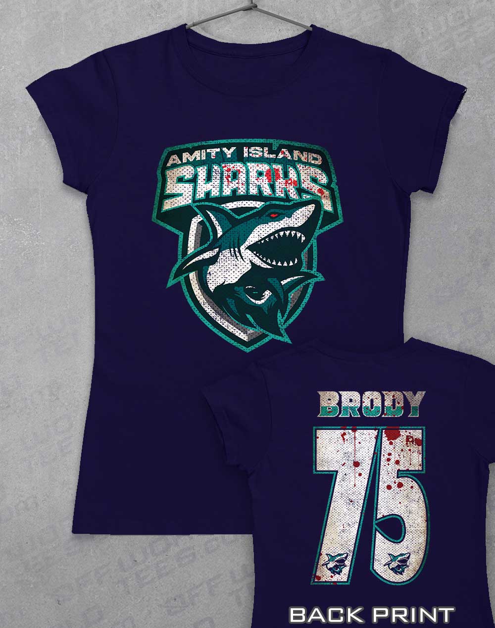 Navy - Amity Island Sharks Women's T-Shirt
