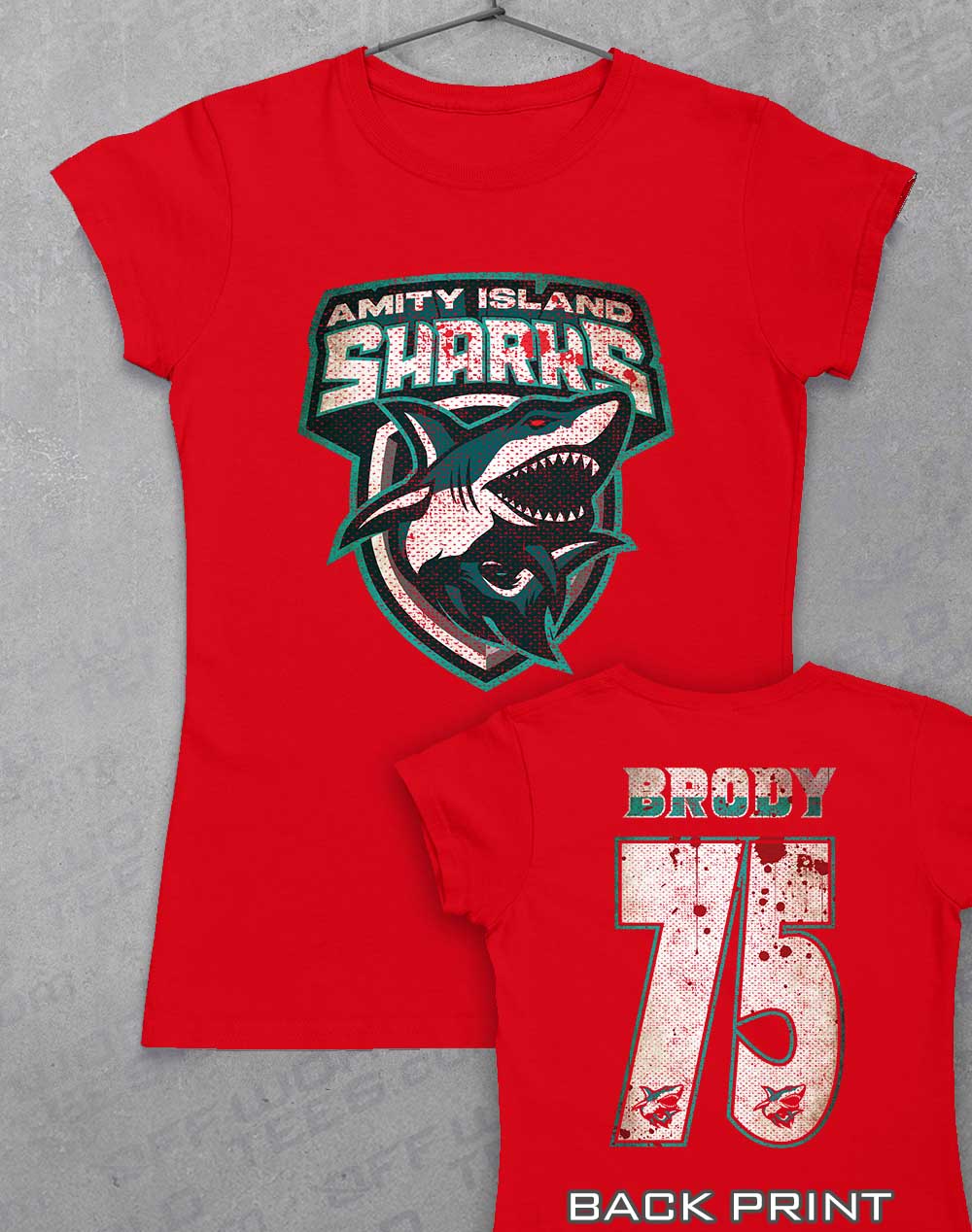 Red - Amity Island Sharks Women's T-Shirt