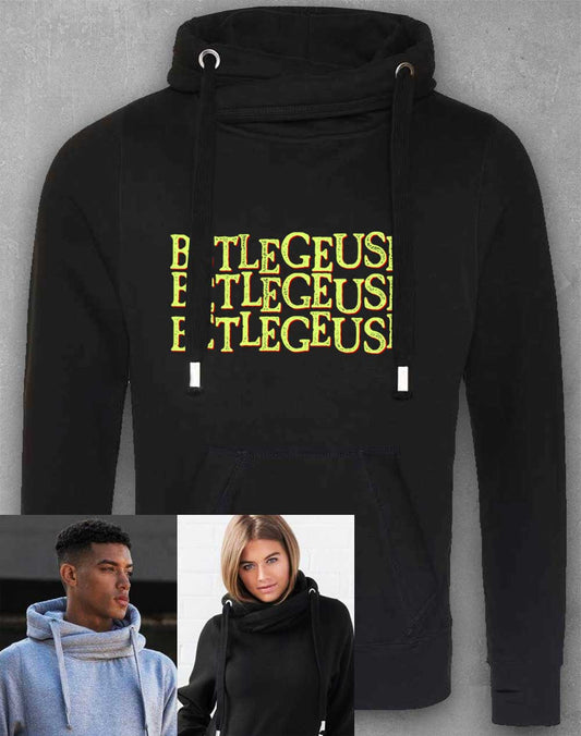 Jet Black - Betelgeuse Betelgeuse Betelgeuse Chunky Cross Neck Hoodie