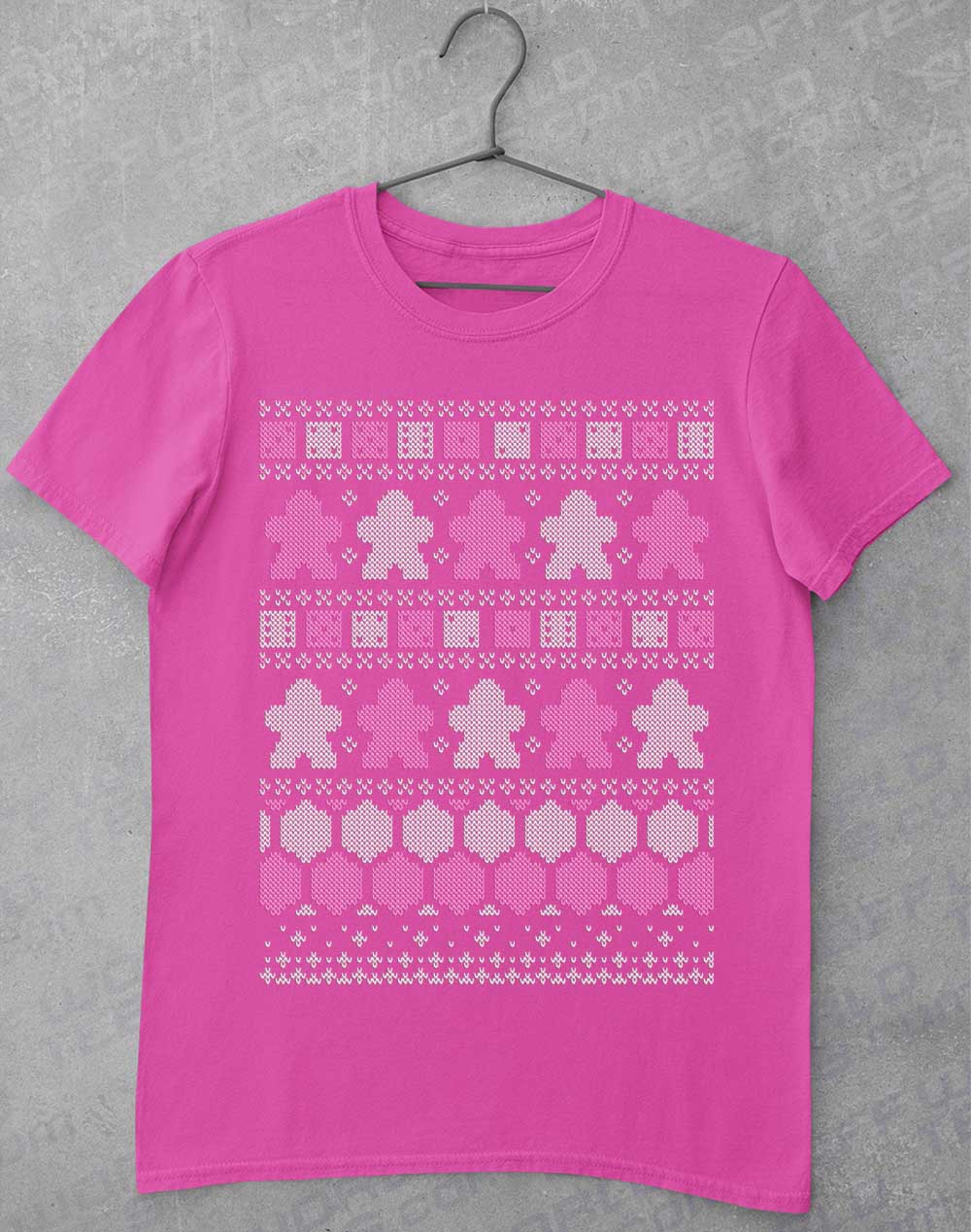 Azalea - Board Game Pieces Christmas Knit-Look T-Shirt
