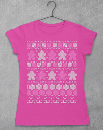 Azalea - Board Game Pieces Christmas Knit-Look Women's T-Shirt
