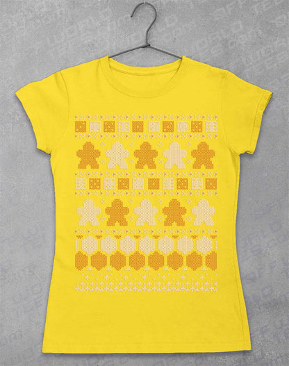 Daisy - Board Game Pieces Christmas Knit-Look Women's T-Shirt