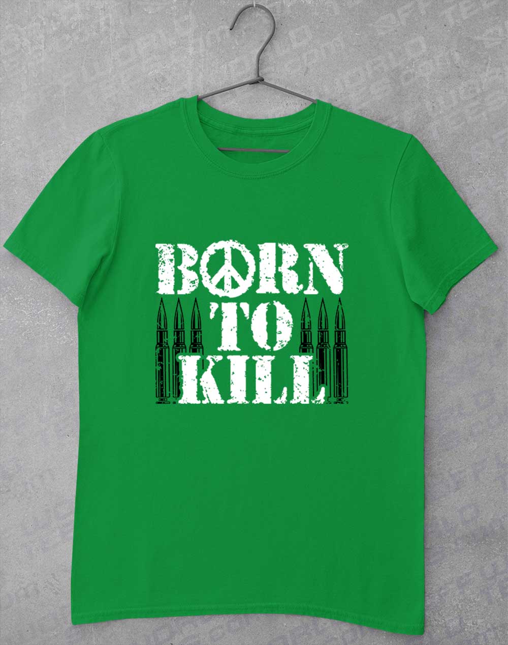 Irish Green - Born to Kill Peace Sign T-Shirt