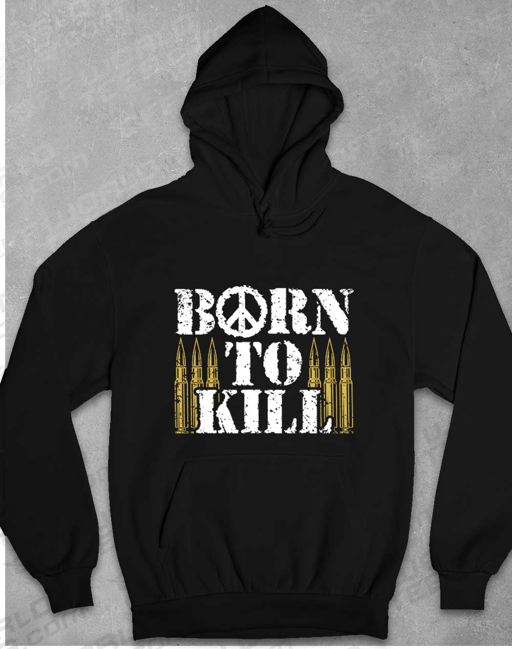 Jet Black - Born to Kill Peace Sign Hoodie