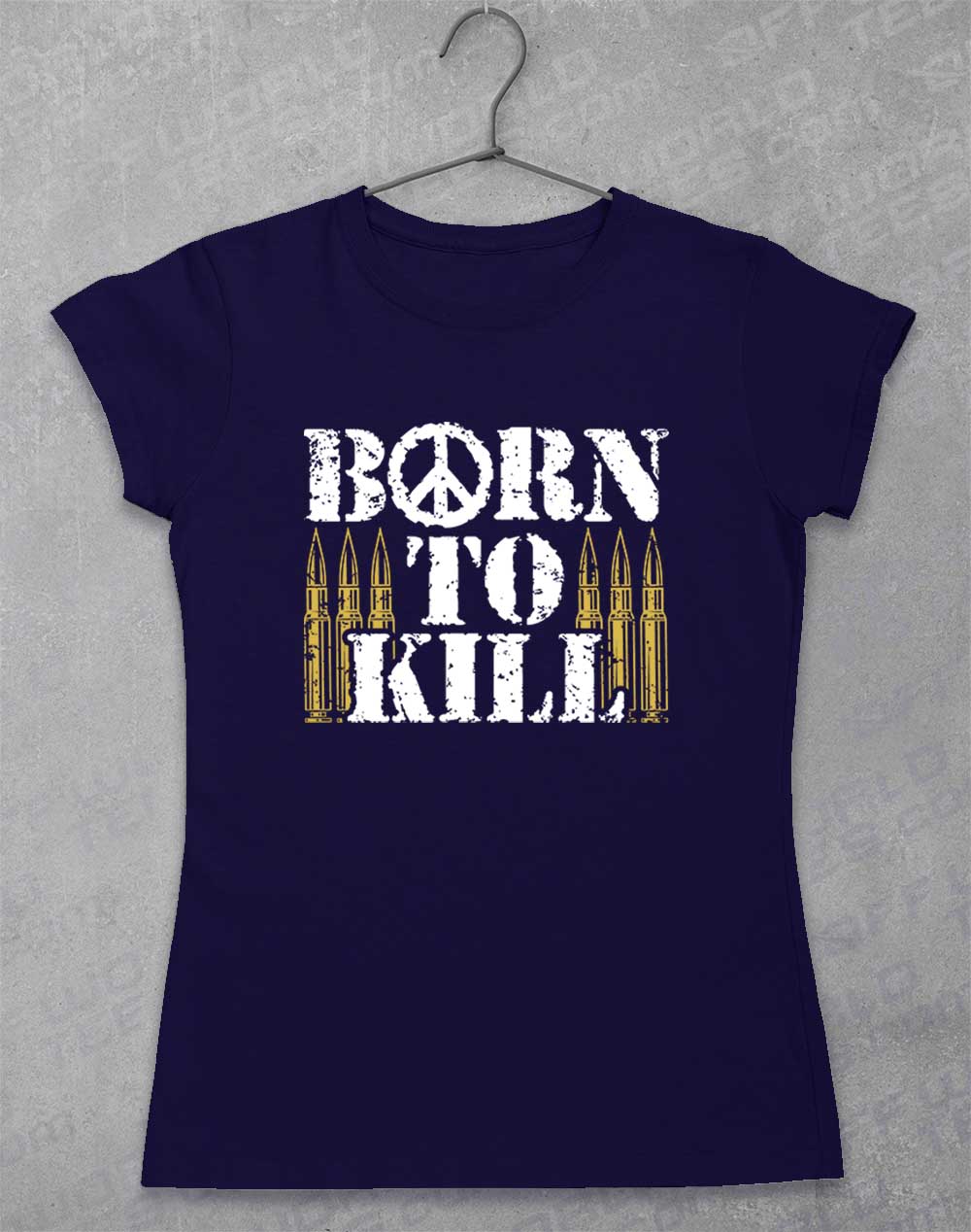 Navy - Born to Kill Peace Sign Women's T-Shirt