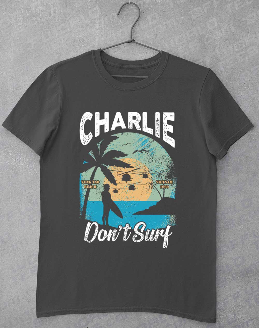 Charcoal - Charlie Don't Surf T-Shirt