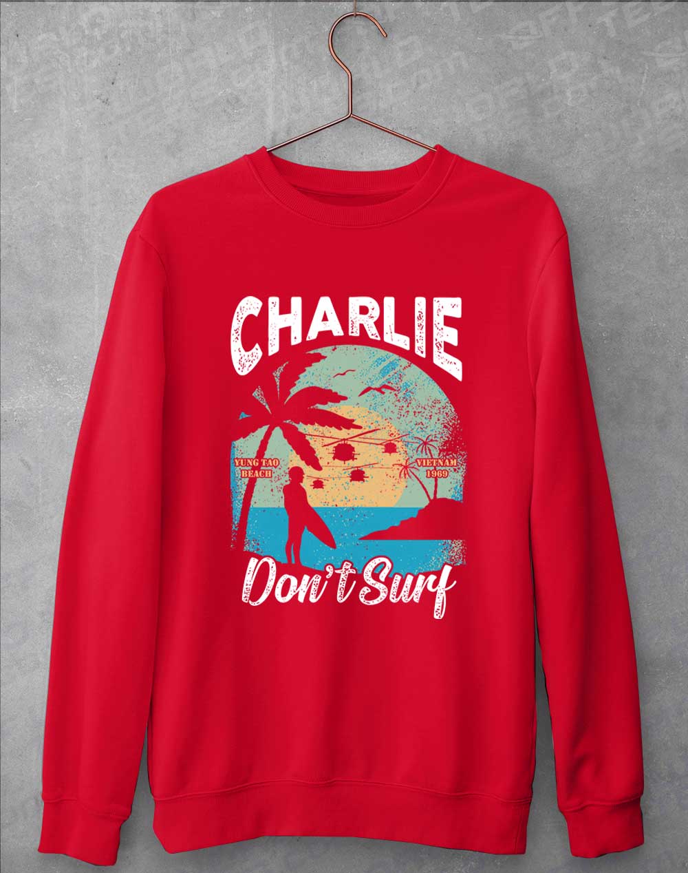 Fire Red - Charlie Don't Surf Sweatshirt