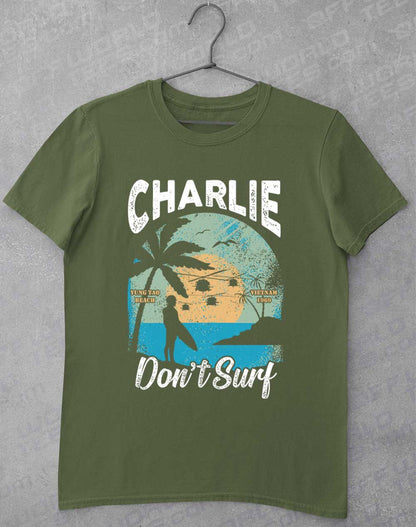 Military Green - Charlie Don't Surf T-Shirt