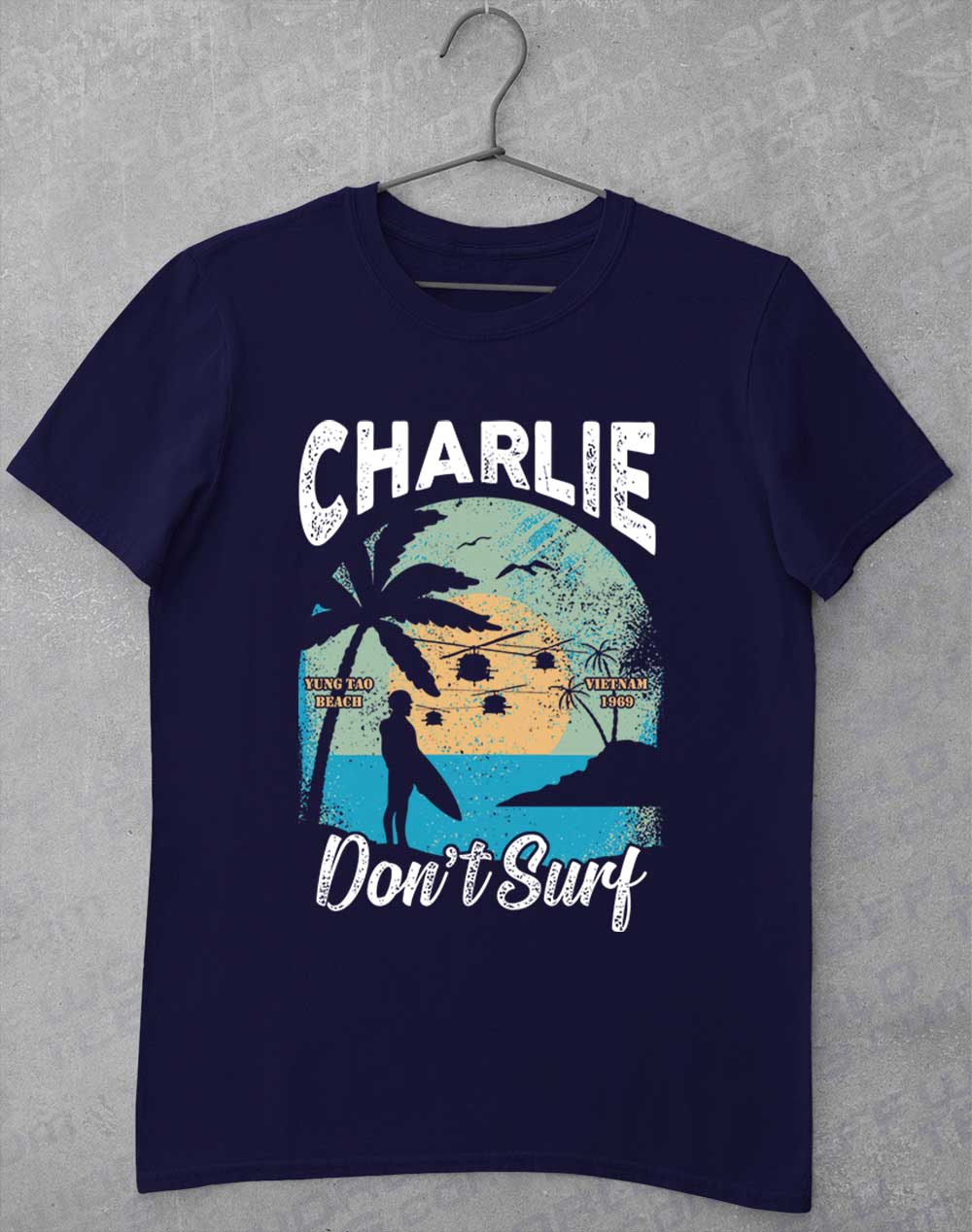 Navy - Charlie Don't Surf T-Shirt