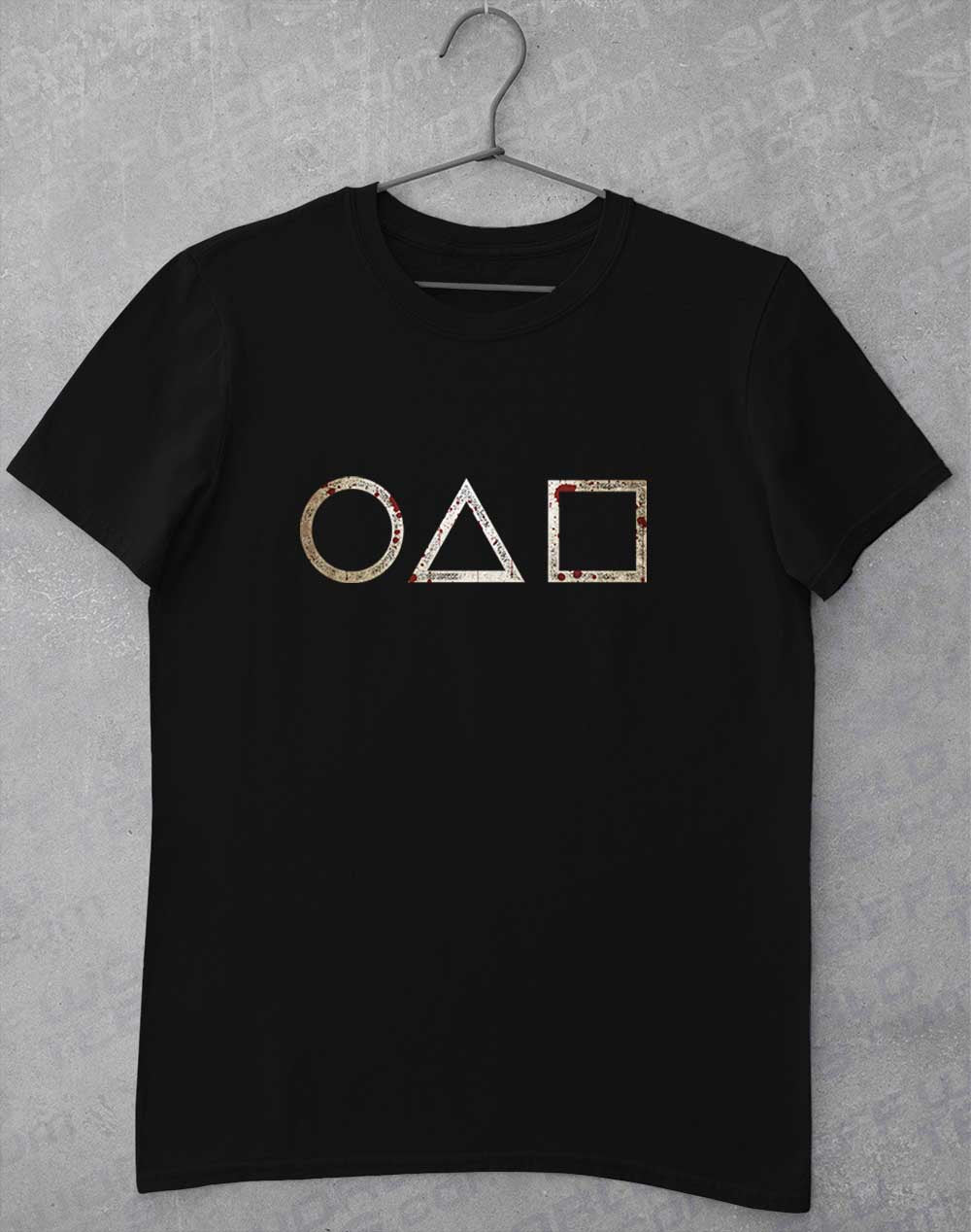 Black - Circle Triangle Square T-Shirt