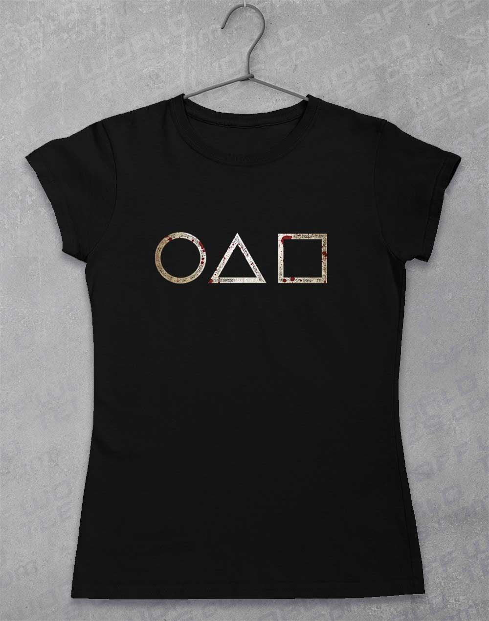 Black - Circle Triangle Square Women's T-Shirt