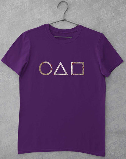 Purple - Circle Triangle Square T-Shirt