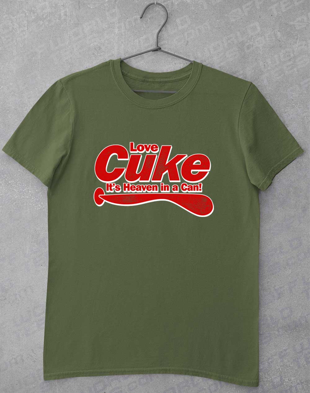 Military Green - Cuke Heaven in a Can T-Shirt