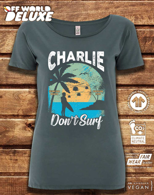 DELUXE Charlie Don't Surf Organic Scoop Neck T-Shirt