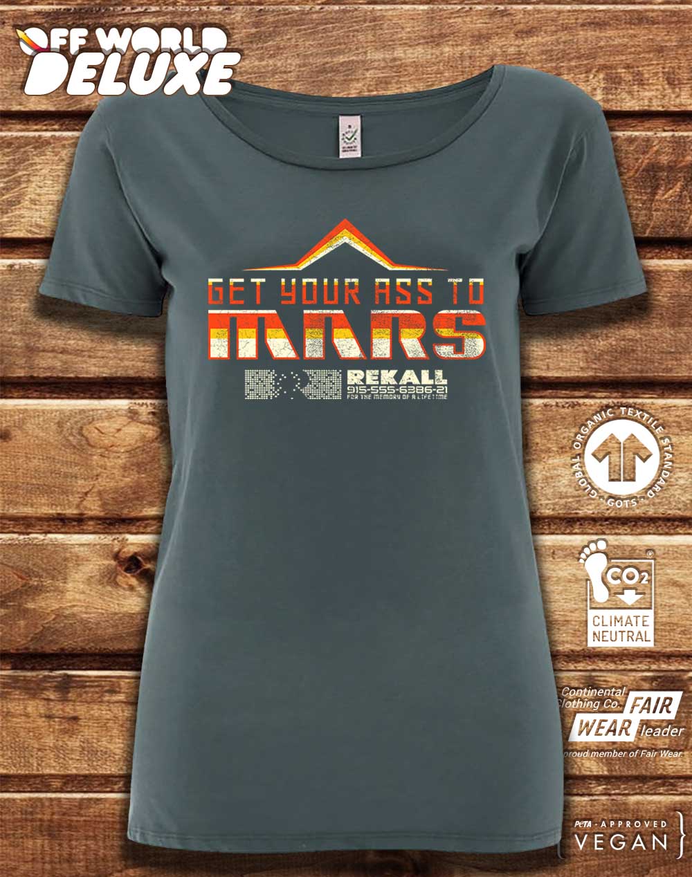 DELUXE Get Your Ass to Mars Organic Scoop Neck T-Shirt