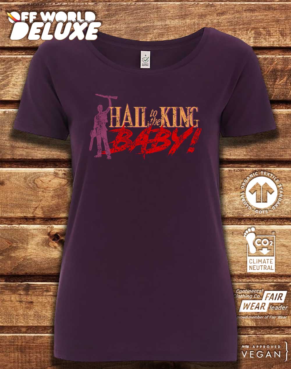 DELUXE Hail to the King Baby Organic Scoop Neck T-Shirt