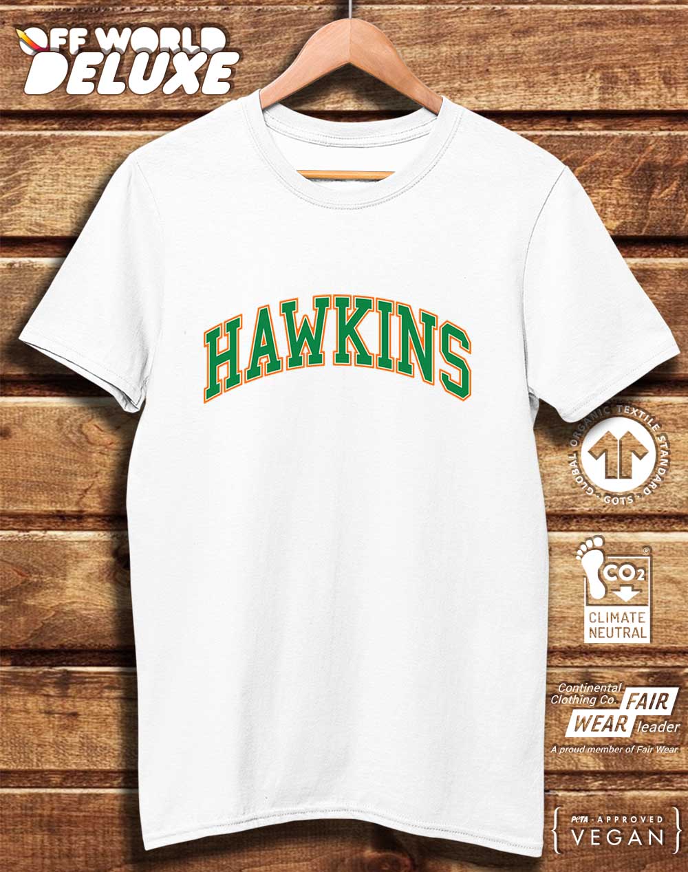 DELUXE Hawkins High Arched Logo Organic Cotton T-Shirt