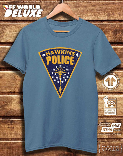 DELUXE Hawkins Police Shield Logo Organic Cotton T-Shirt