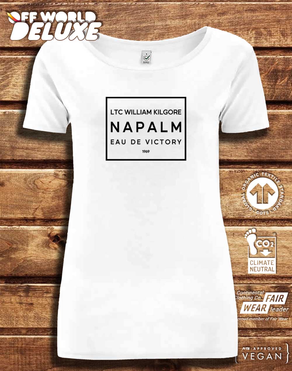 DELUXE Kilgore's Napalm Eau De Victory 1969 Organic Scoop Neck T-Shirt