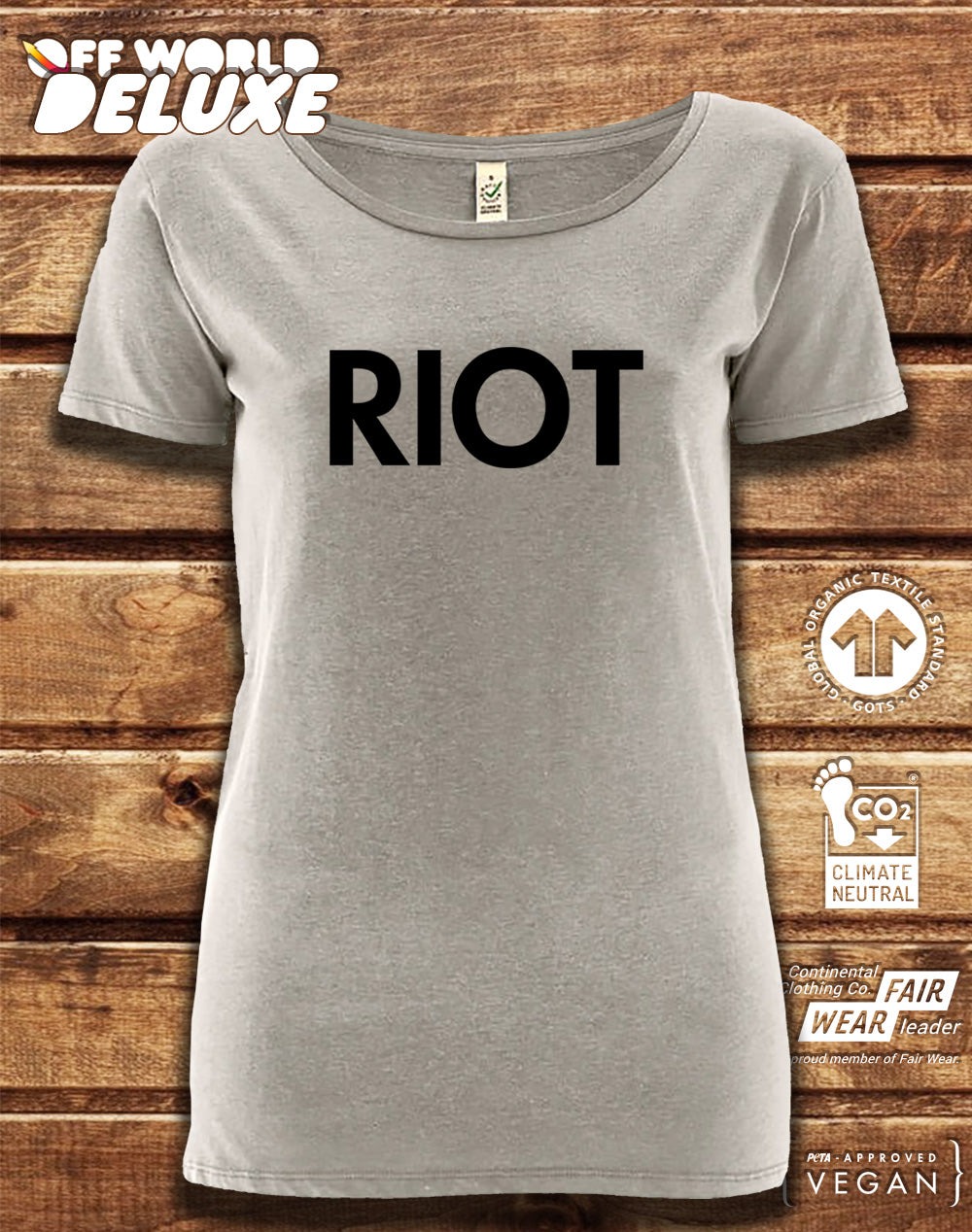 DELUXE Mac's Riot Organic Scoop Neck T-Shirt