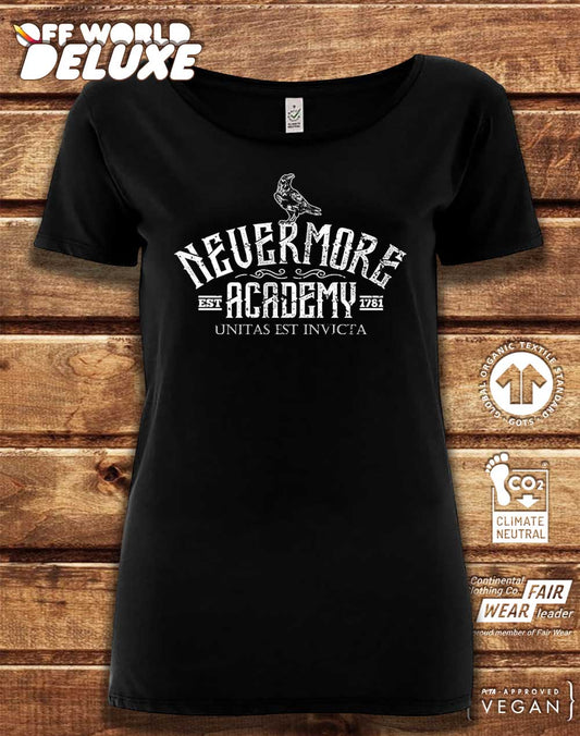 DELUXE Nevermore Academy Organic Scoop Neck T-Shirt