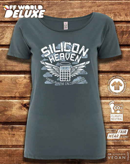 DELUXE Silicon Heaven Organic Scoop Neck T-Shirt