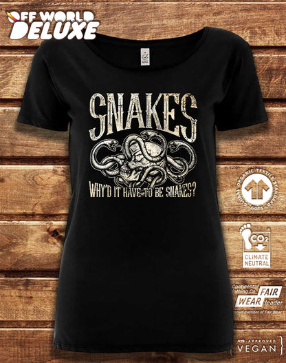 DELUXE Why'd it Have to be Snakes Organic Scoop Neck T-Shirt