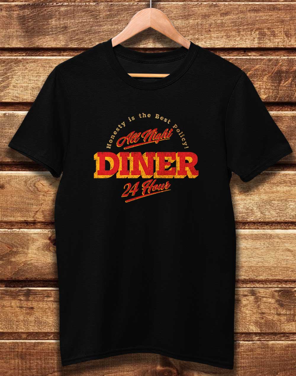 Black - DELUXE 24 Hour Diner Organic Cotton T-Shirt