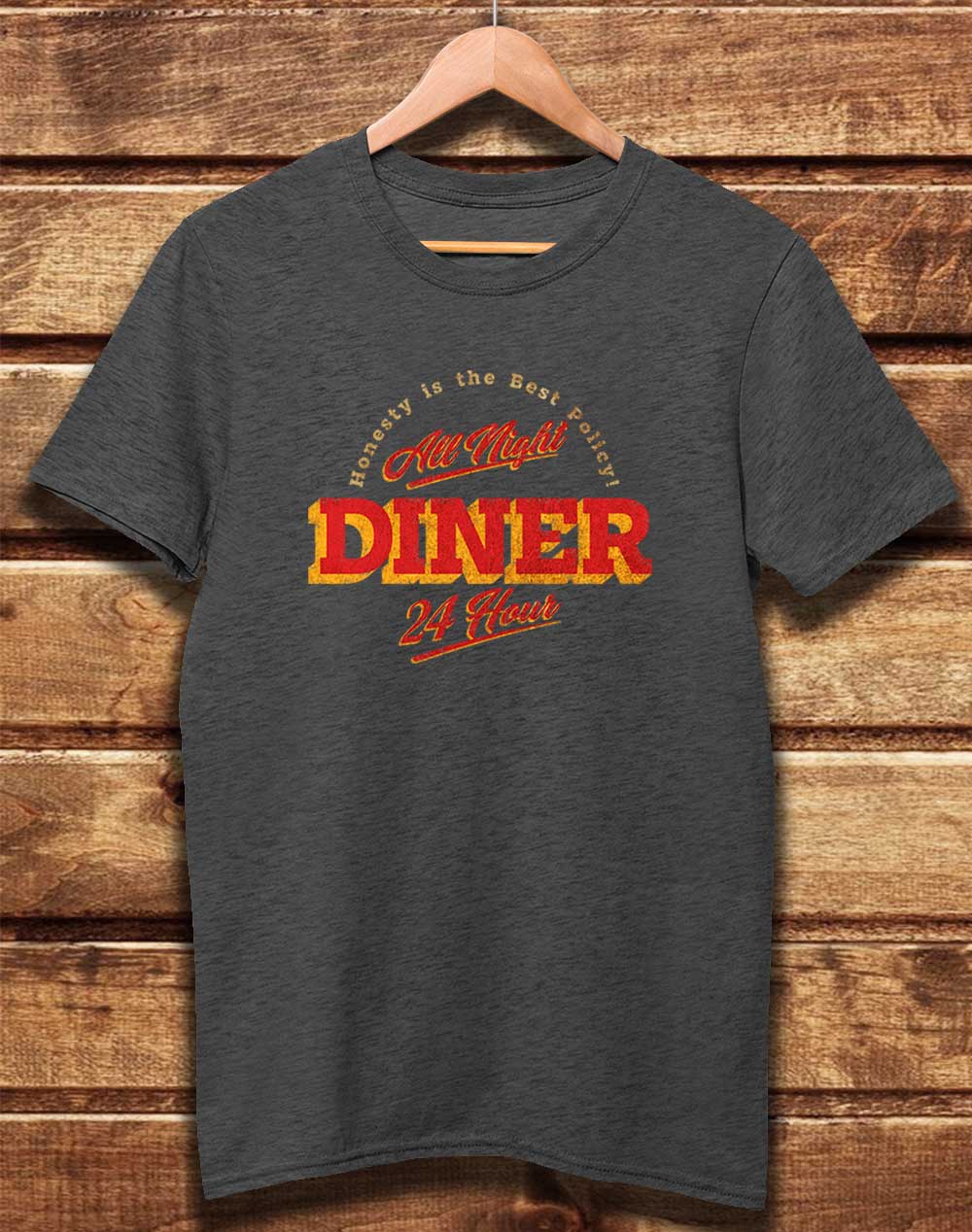 Dark Heather - DELUXE 24 Hour Diner Organic Cotton T-Shirt