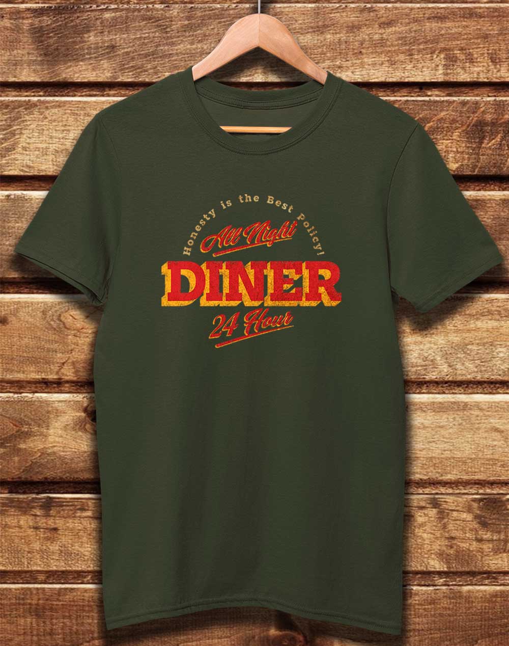 Moss Green - DELUXE 24 Hour Diner Organic Cotton T-Shirt